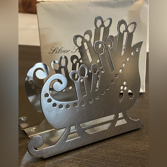 Christmas Silver Napkin Holder - Picture 2 of 2